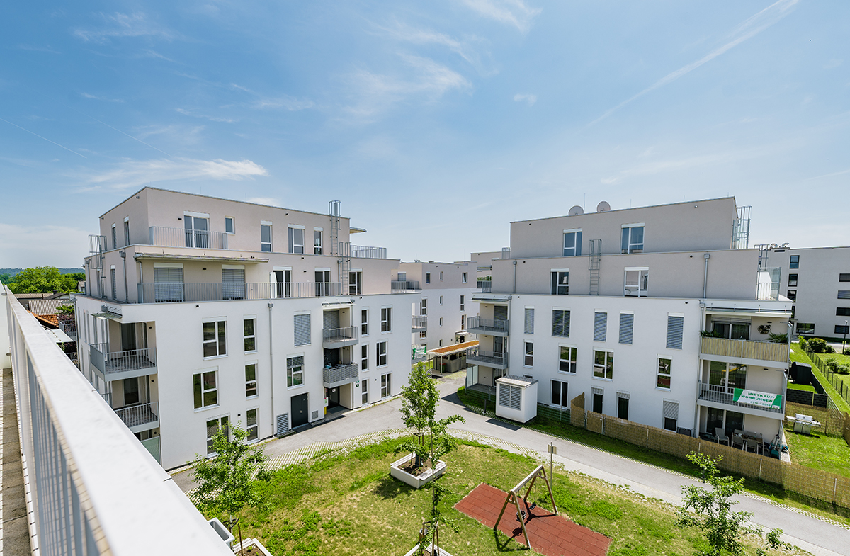 Feldkirchen bei Graz, Friedrich-Ritter-Weg - Eigentumswohnungen, Mietwohnungen mit Kaufoption (Mietkaufwohnungen), Mietwohnungen - GWS Wohnungen - Projektansicht