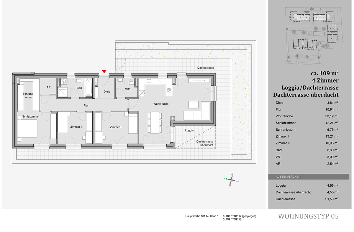 Premstätten, Hauptstraße, Wohnungstyp 05, 4-Zimmer-Wohnung